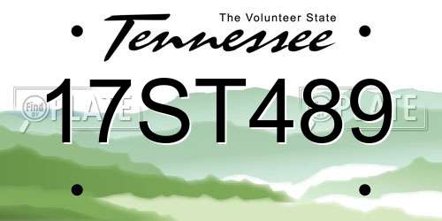 17ST489 Tennessee License Plate