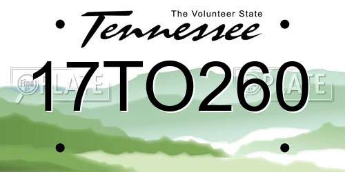 17TO260 Tennessee License Plate