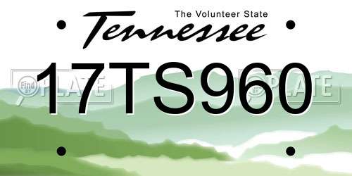 17TS960 Tennessee License Plate