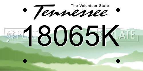 18065K Tennessee License Plate