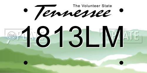 1813LM Tennessee License Plate