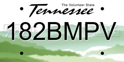 182BMPV Tennessee License Plate