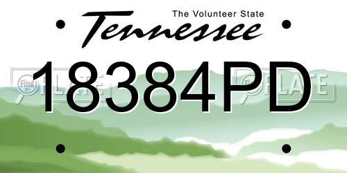 18384PD Tennessee License Plate