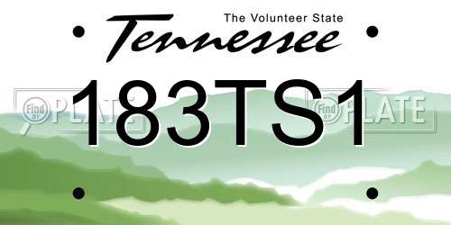 183TS1 Tennessee License Plate