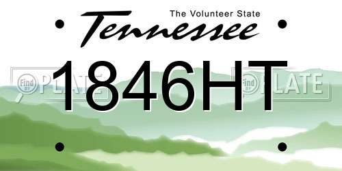 1846HT Tennessee License Plate