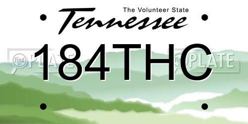 184THC Tennessee License Plate