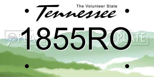 1855RO Tennessee License Plate