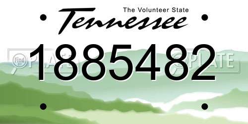 1885482 Tennessee License Plate