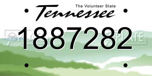 1887282 Tennessee License Plate