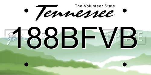 188BFVB Tennessee License Plate