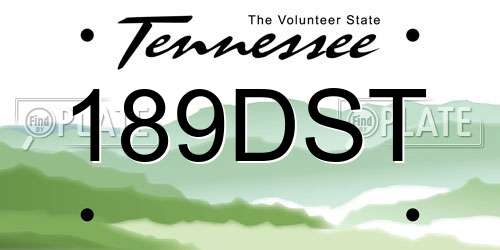 189DST Tennessee License Plate
