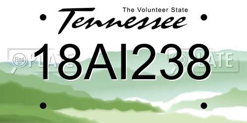18AI238 Tennessee License Plate