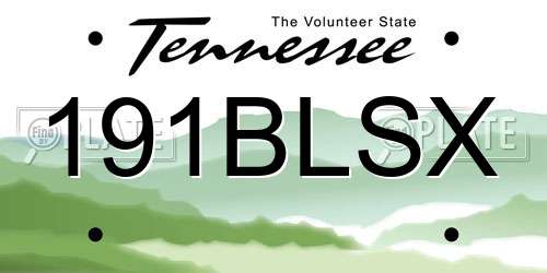 191BLSX Tennessee License Plate