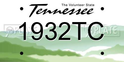1932TC Tennessee License Plate