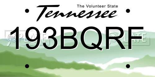 193BQRF Tennessee License Plate