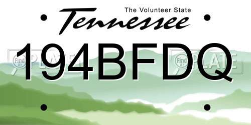 194BFDQ Tennessee License Plate