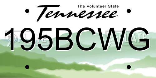 195BCWG Tennessee License Plate