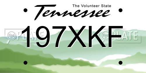 197XKF Tennessee License Plate