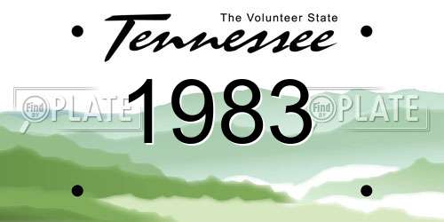 1983 Tennessee License Plate