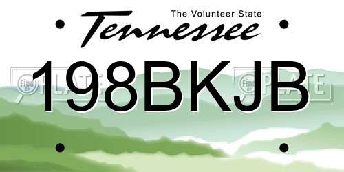 198BKJB Tennessee License Plate