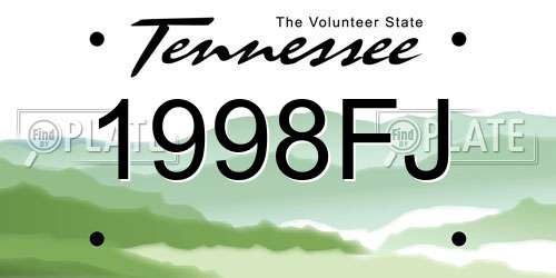 1998FJ Tennessee License Plate