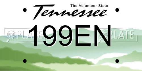 199EN Tennessee License Plate