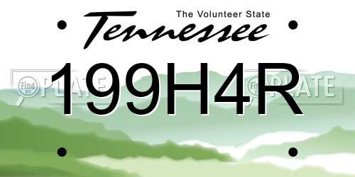199H4R Tennessee License Plate