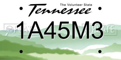 1A45M3 Tennessee License Plate