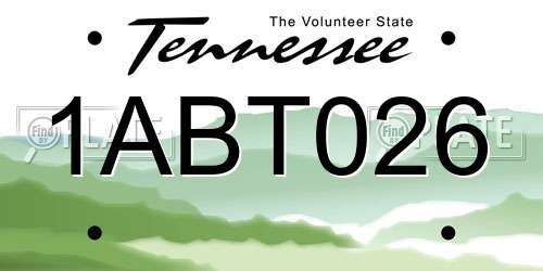 1ABT026 Tennessee License Plate