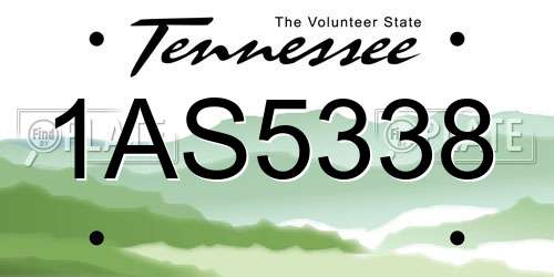 1AS5338 Tennessee License Plate