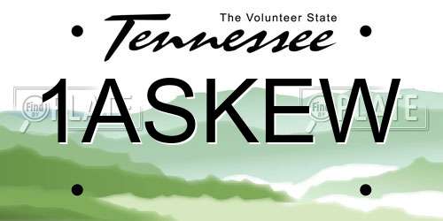 1ASKEW Tennessee License Plate