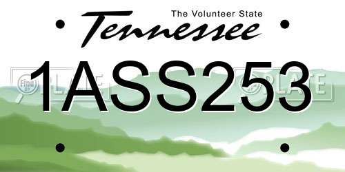 1ASS253 Tennessee License Plate