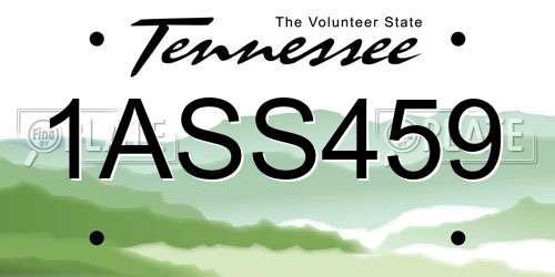 1ASS459 Tennessee License Plate