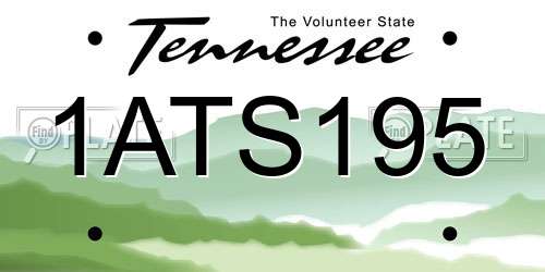 1ATS195 Tennessee License Plate