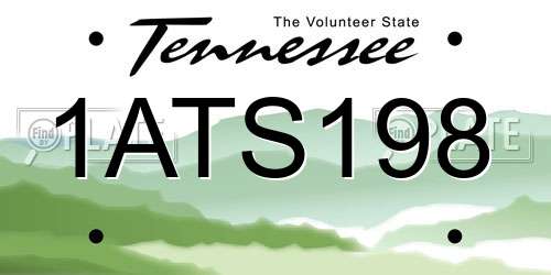 1ATS198 Tennessee License Plate