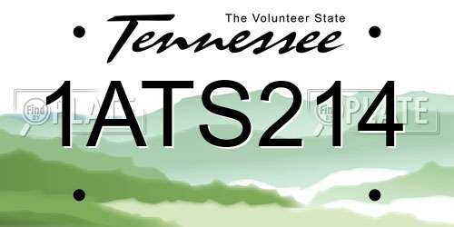 1ATS214 Tennessee License Plate