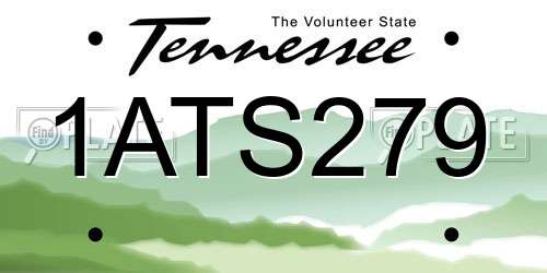 1ATS279 Tennessee License Plate