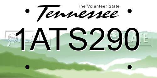 1ATS290 Tennessee License Plate