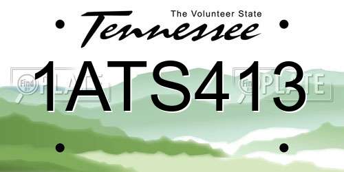 1ATS413 Tennessee License Plate