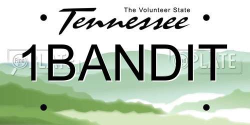 1BANDIT Tennessee License Plate