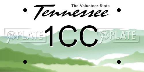 1CC Tennessee License Plate