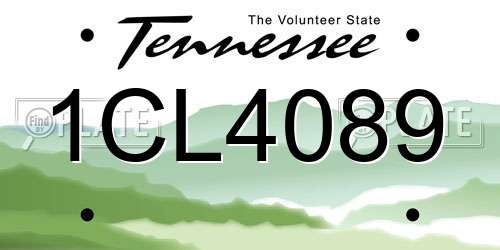 1CL4089 Tennessee License Plate