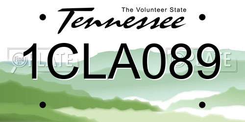 1CLA089 Tennessee License Plate