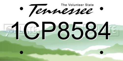 1CP8584 Tennessee License Plate