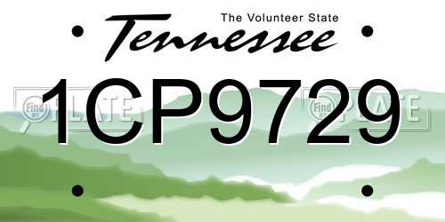 1CP9729 Tennessee License Plate