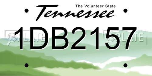 1DB2157 Tennessee License Plate