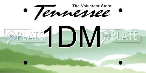 1DM Tennessee License Plate