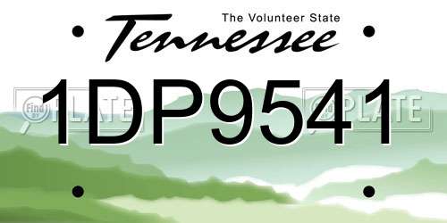 1DP9541 Tennessee License Plate