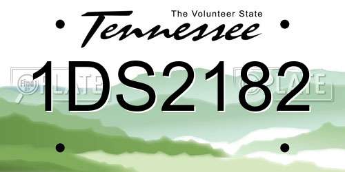 1DS2182 Tennessee License Plate