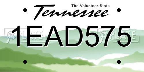 1EAD575 Tennessee License Plate